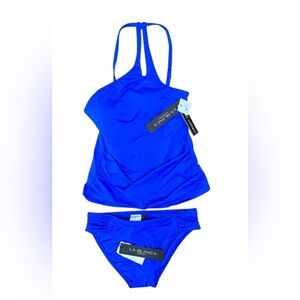 La Blanca Women's Royal Blue Tankini Swimsuit Size 4 NWT